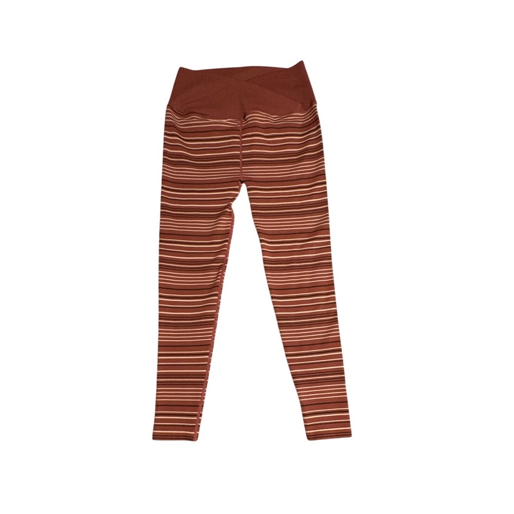 Spiritual Gangster Womens Rust Striped Crossover High Waist Seamless Legging M/L